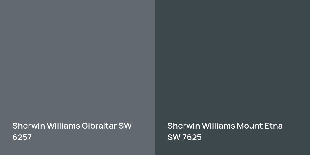 Sherwin Williams Gibraltar vs. Sherwin Williams Mount Etna