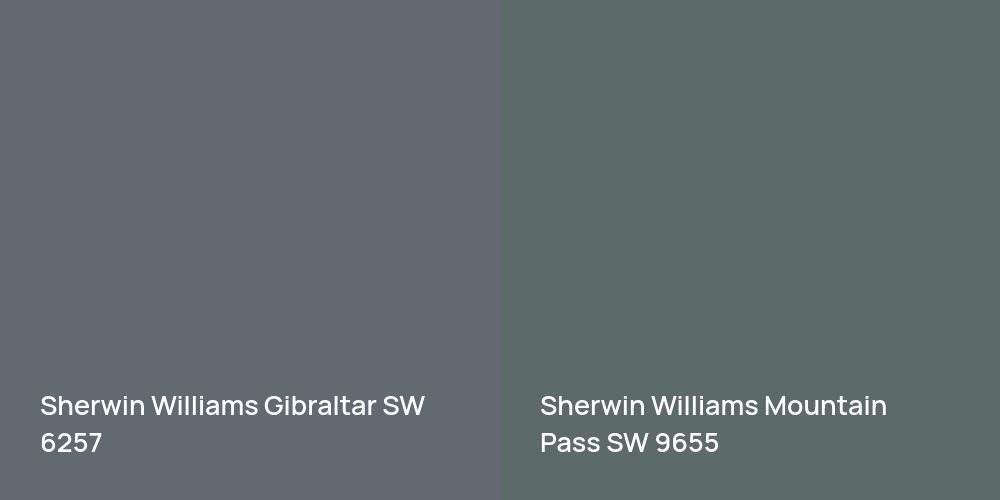 Sherwin Williams Gibraltar vs. Sherwin Williams Mountain Pass