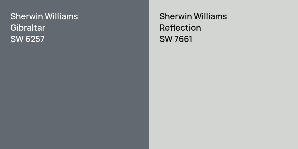 Sherwin Williams Gibraltar vs. Sherwin Williams Reflection