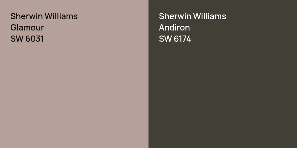 Sherwin Williams Glamour vs. Sherwin Williams Andiron