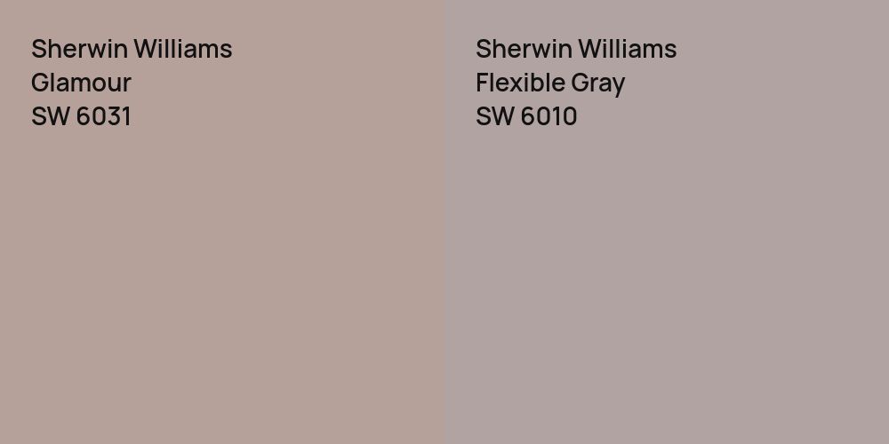 Sherwin Williams Glamour vs. Sherwin Williams Flexible Gray