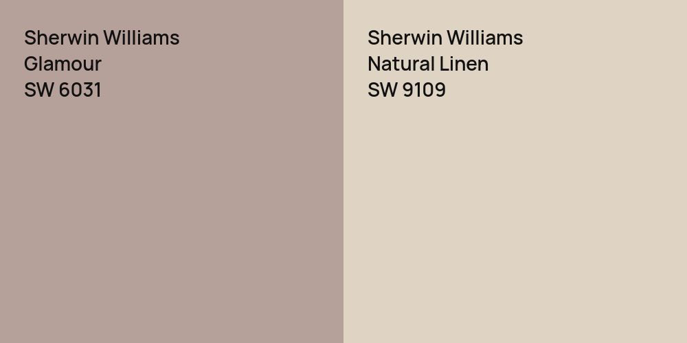 Sherwin Williams Glamour vs. Sherwin Williams Natural Linen