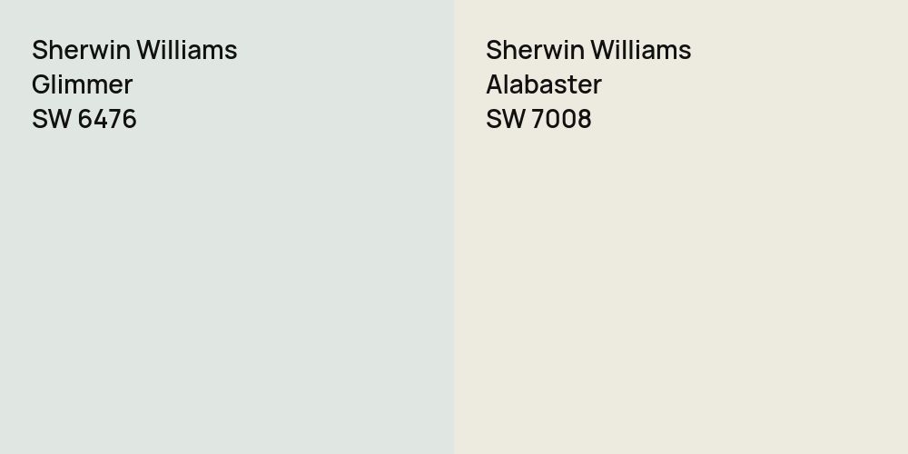 Sherwin Williams Glimmer vs. Sherwin Williams Alabaster