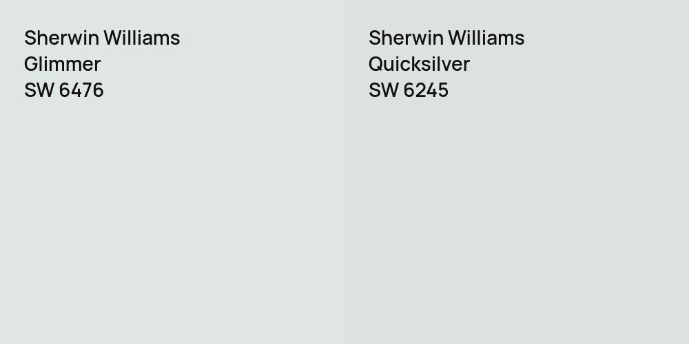 Sherwin Williams Glimmer vs. Sherwin Williams Quicksilver