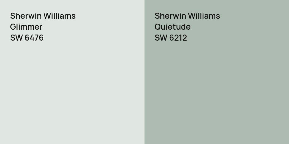 Sherwin Williams Glimmer vs. Sherwin Williams Quietude