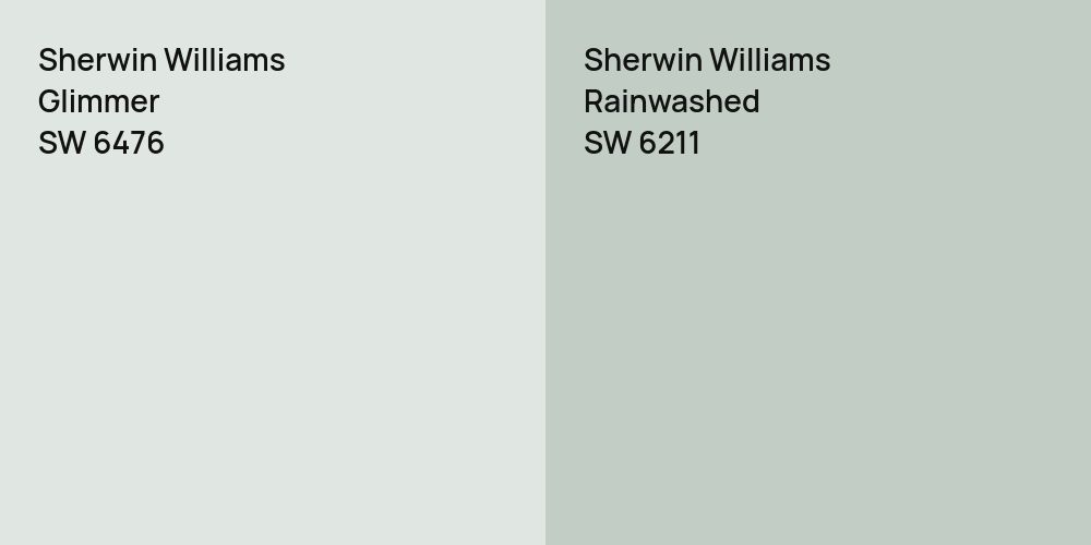 Sherwin Williams Glimmer vs. Sherwin Williams Rainwashed