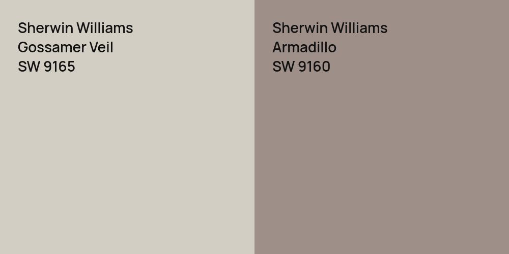 Sherwin Williams Gossamer Veil vs. Sherwin Williams Armadillo