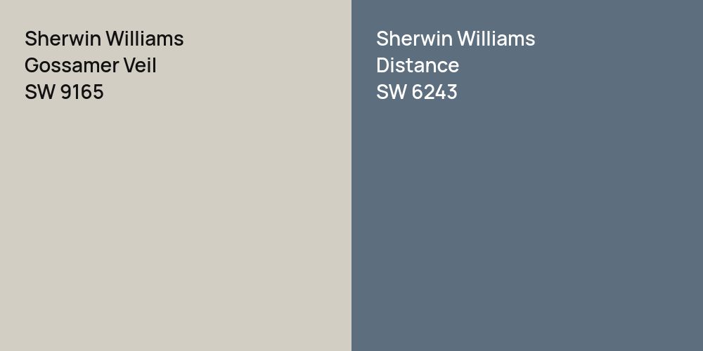 Sherwin Williams Gossamer Veil vs. Sherwin Williams Distance