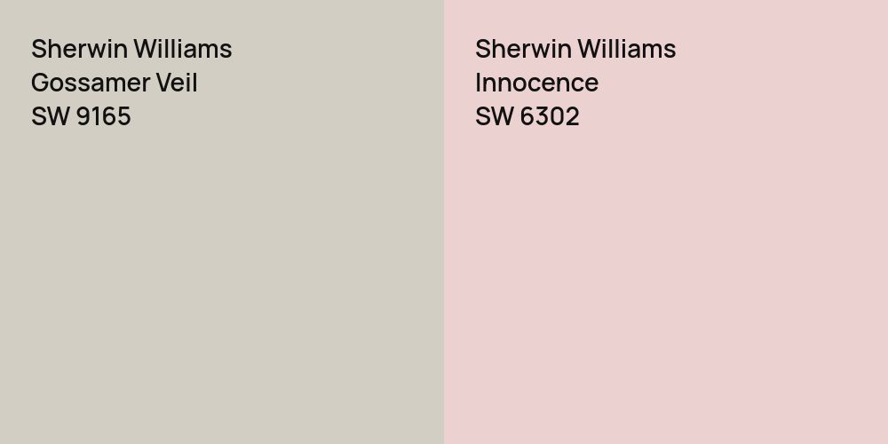 Sherwin Williams Gossamer Veil vs. Sherwin Williams Innocence