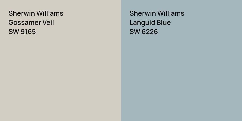 Sherwin Williams Gossamer Veil vs. Sherwin Williams Languid Blue