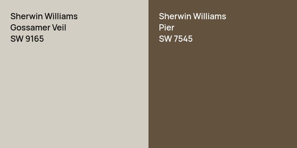 Sherwin Williams Gossamer Veil vs. Sherwin Williams Pier