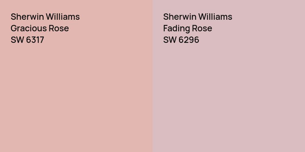 Sherwin Williams Gracious Rose vs. Sherwin Williams Fading Rose