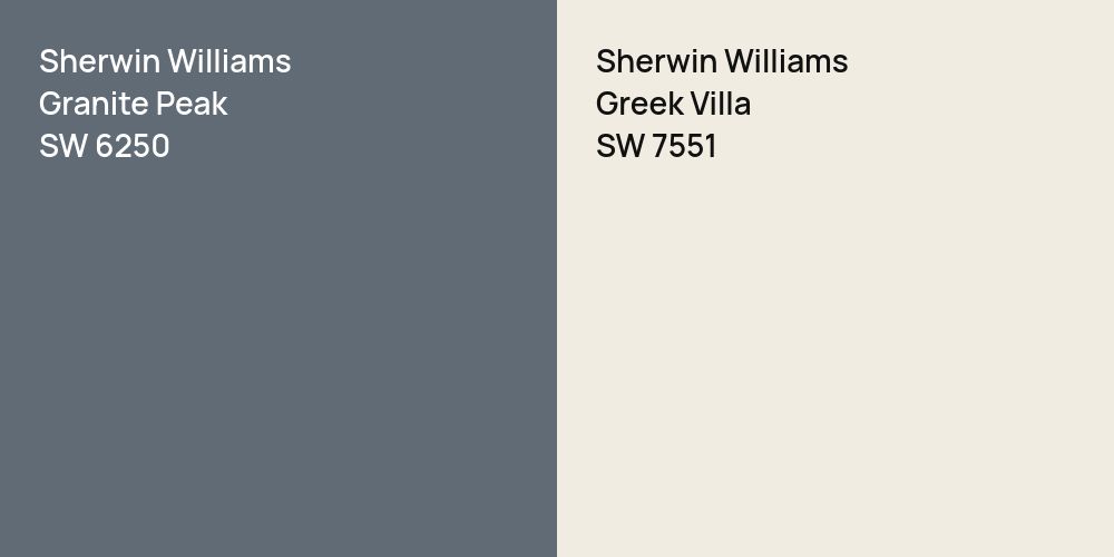 Sherwin Williams Granite Peak vs. Sherwin Williams Greek Villa