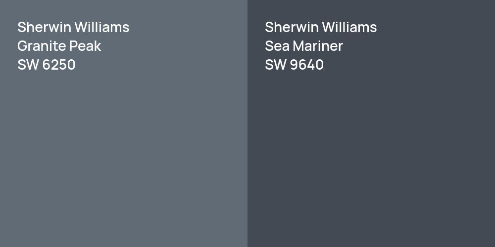 Sherwin Williams Granite Peak vs. Sherwin Williams Sea Mariner