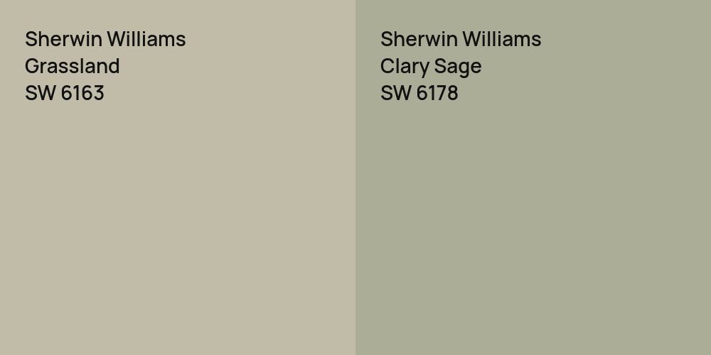 Sherwin Williams Grassland vs. Sherwin Williams Clary Sage