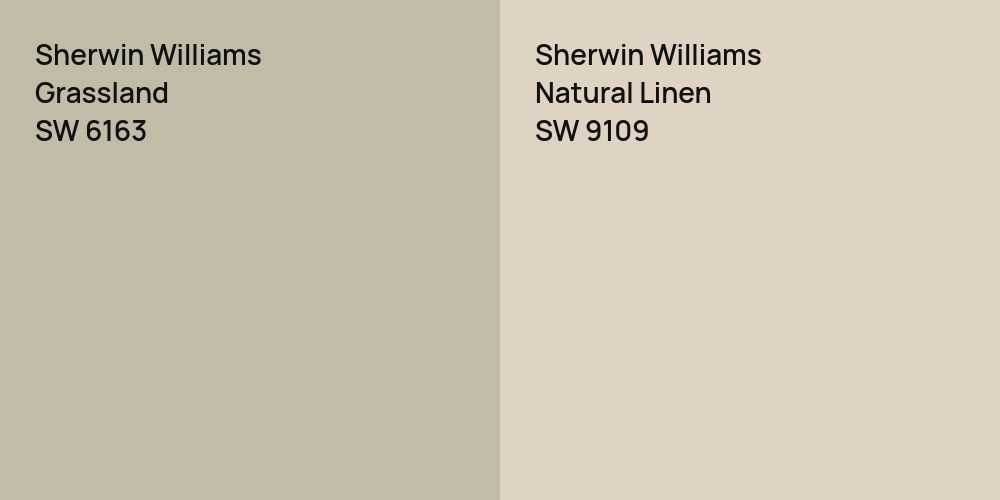 Sherwin Williams Grassland vs. Sherwin Williams Natural Linen