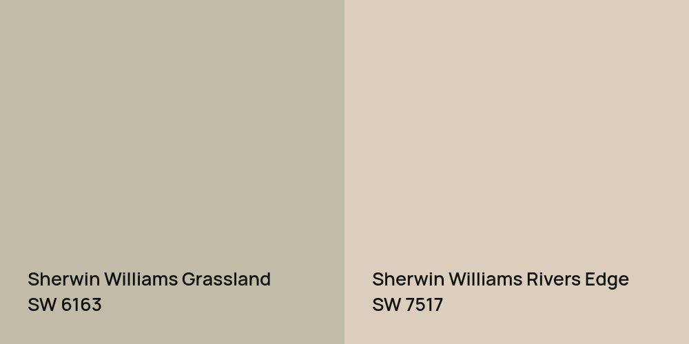 Sherwin Williams Grassland vs. Sherwin Williams Rivers Edge