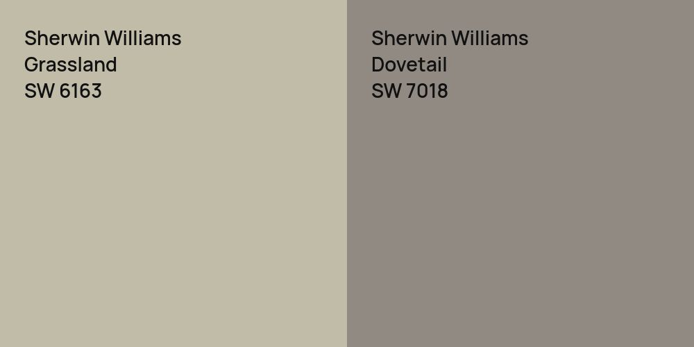 Sherwin Williams Grassland vs. Sherwin Williams Dovetail