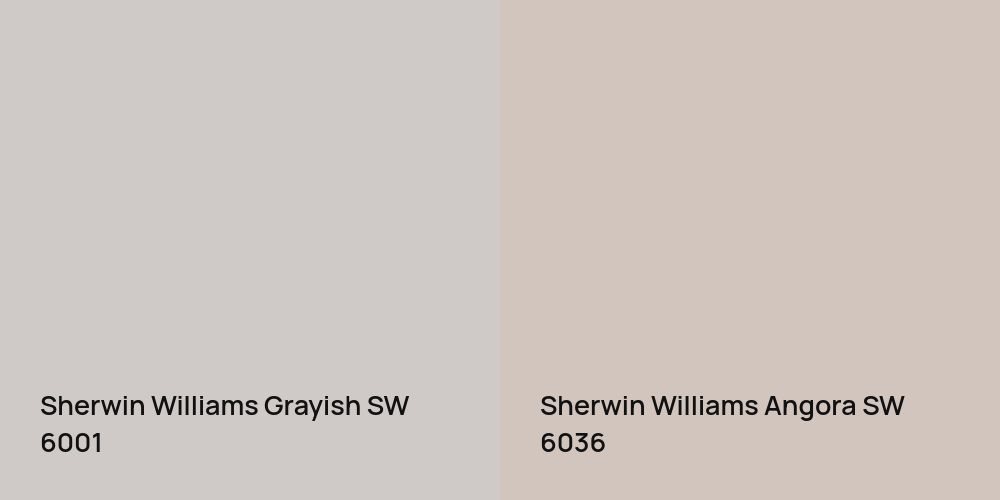 Sherwin Williams Grayish vs. Sherwin Williams Angora