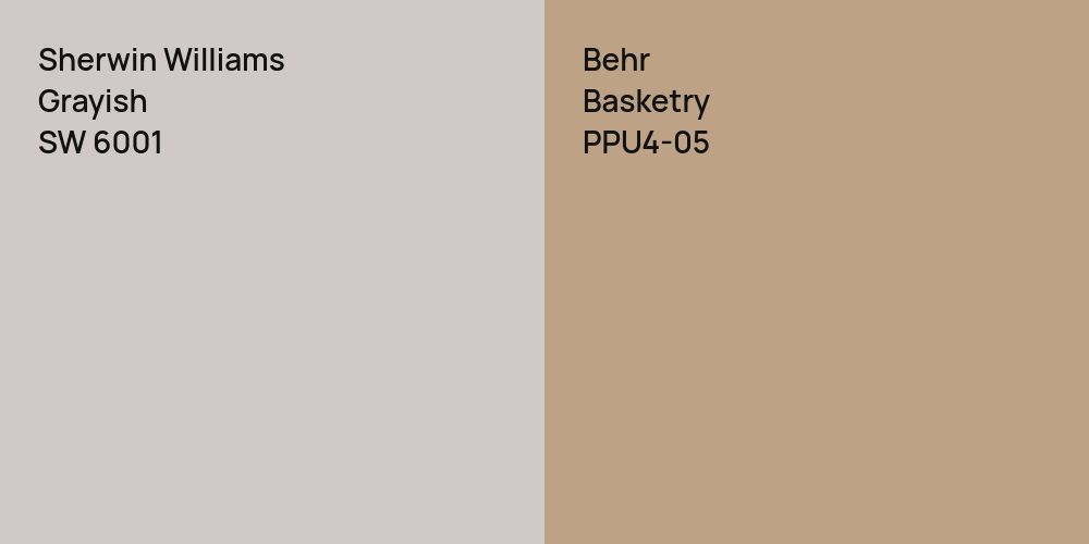 Sherwin Williams Grayish vs. Behr Basketry