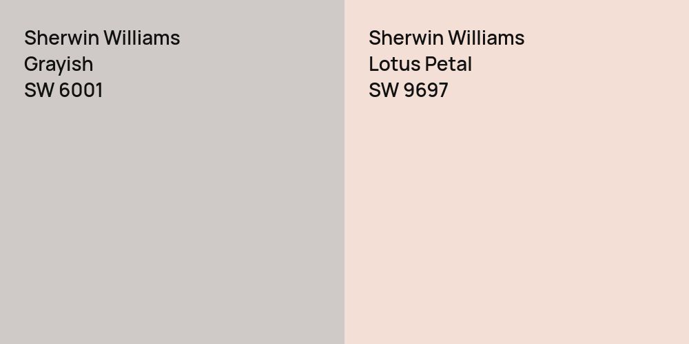 Sherwin Williams Grayish vs. Sherwin Williams Lotus Petal