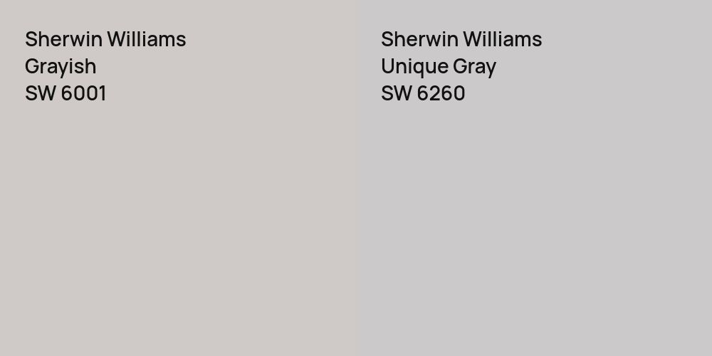 Sherwin Williams Grayish vs. Sherwin Williams Unique Gray