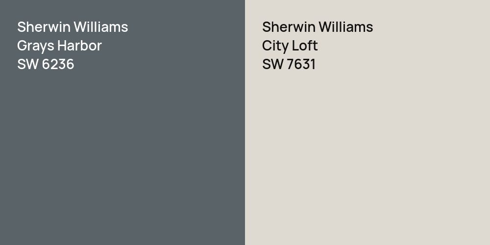 Sherwin Williams Grays Harbor vs. Sherwin Williams City Loft