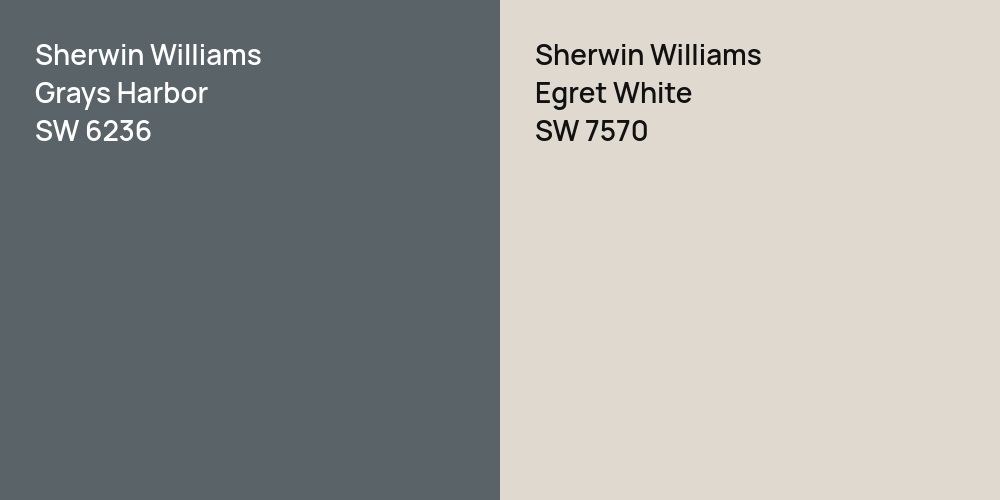 Sherwin Williams Grays Harbor vs. Sherwin Williams Egret White