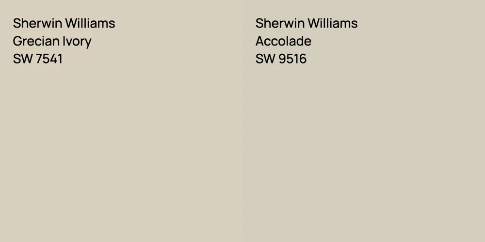 Sherwin Williams Grecian Ivory vs. Sherwin Williams Accolade