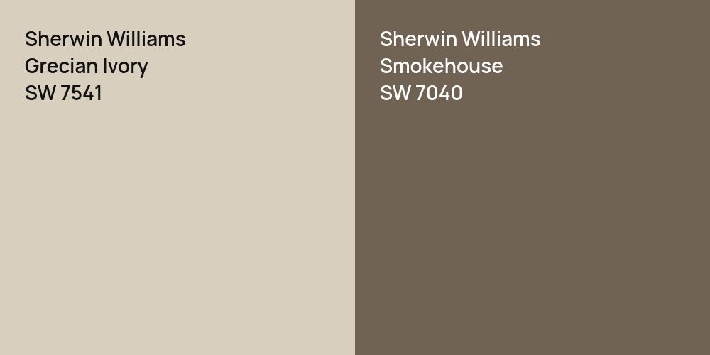 Sherwin Williams Grecian Ivory vs. Sherwin Williams Smokehouse