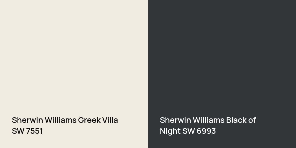 Sherwin Williams Greek Villa vs. Sherwin Williams Black of Night