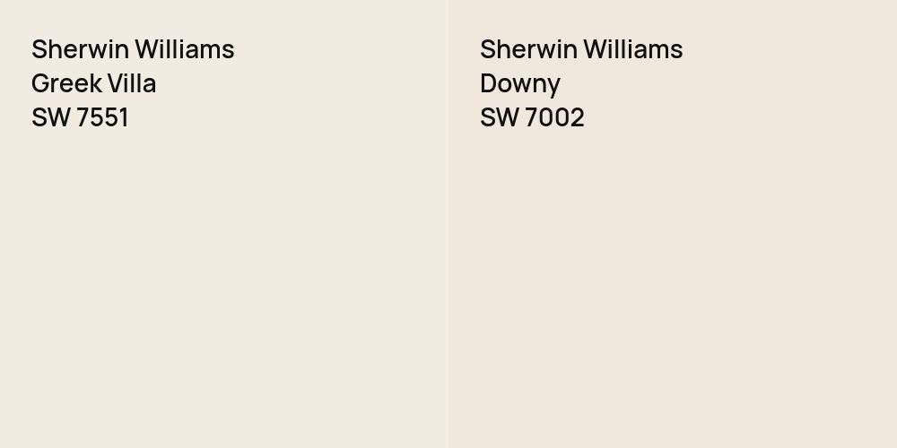 Sherwin Williams Greek Villa vs. Sherwin Williams Downy