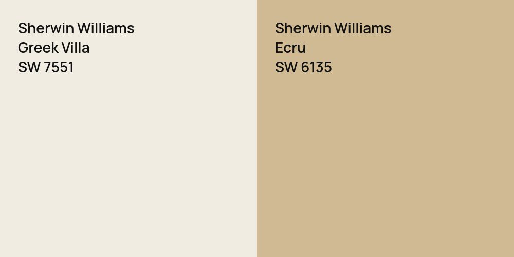 Sherwin Williams Greek Villa vs. Sherwin Williams Ecru