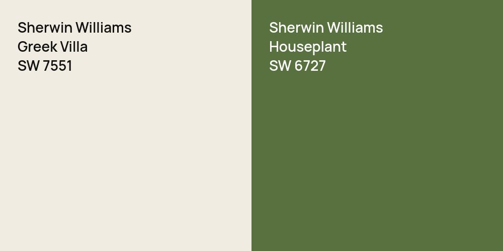 Sherwin Williams Greek Villa vs. Sherwin Williams Houseplant