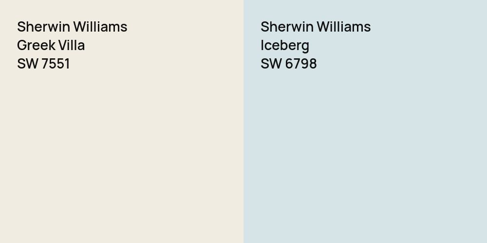 Sherwin Williams Greek Villa vs. Sherwin Williams Iceberg