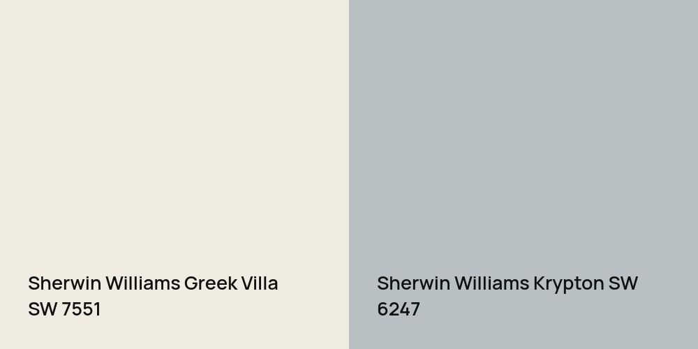 Sherwin Williams Greek Villa vs. Sherwin Williams Krypton