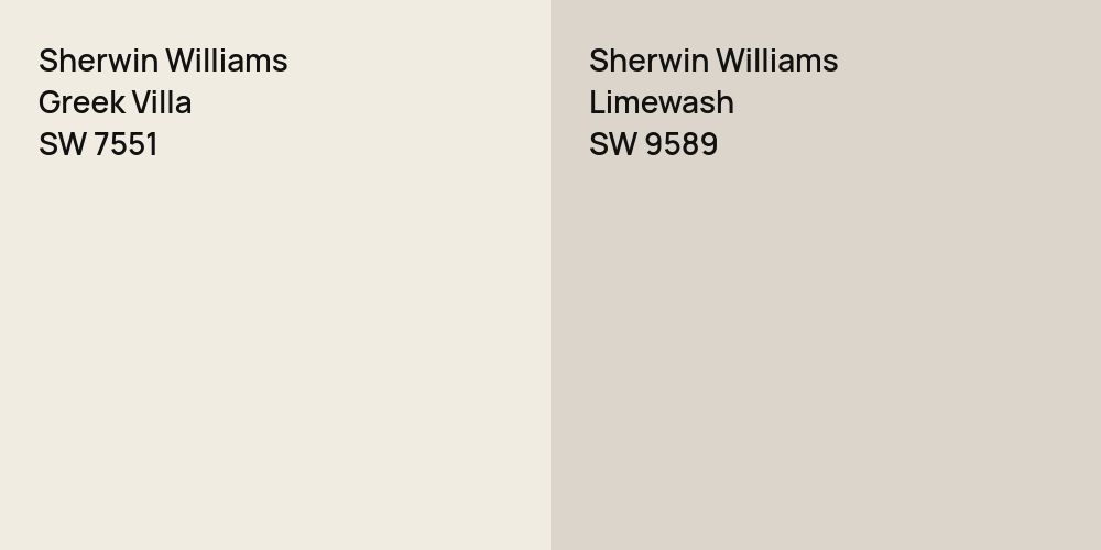 Sherwin Williams Greek Villa vs. Sherwin Williams Limewash