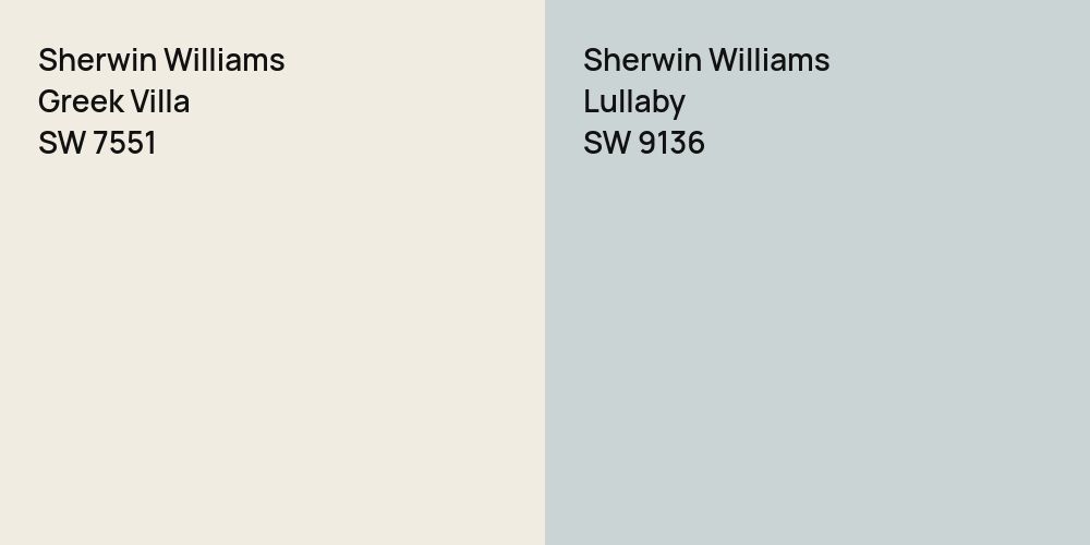 Sherwin Williams Greek Villa vs. Sherwin Williams Lullaby