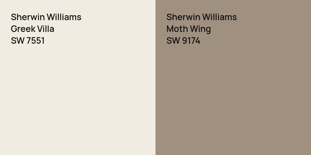 Sherwin Williams Greek Villa vs. Sherwin Williams Moth Wing