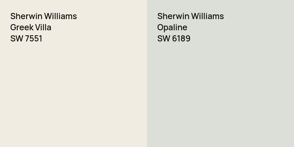 Sherwin Williams Greek Villa vs. Sherwin Williams Opaline