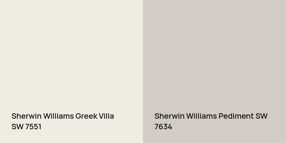 Sherwin Williams Greek Villa vs. Sherwin Williams Pediment