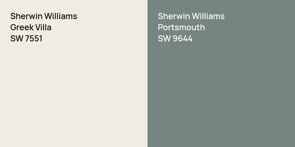 Sherwin Williams Greek Villa vs. Sherwin Williams Portsmouth