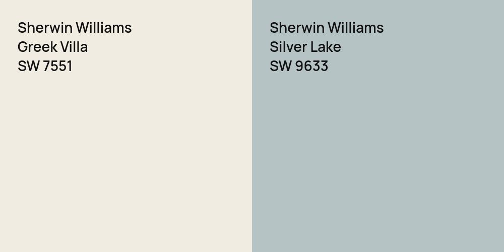 Sherwin Williams Greek Villa vs. Sherwin Williams Silver Lake