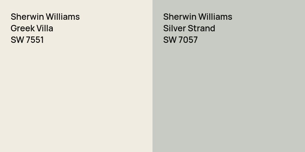 Sherwin Williams Greek Villa vs. Sherwin Williams Silver Strand