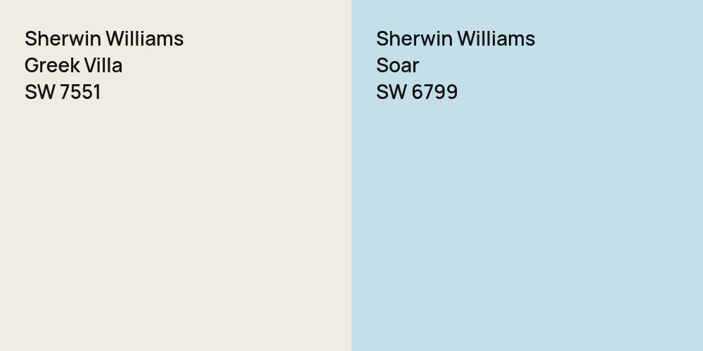 Sherwin Williams Greek Villa vs. Sherwin Williams Soar