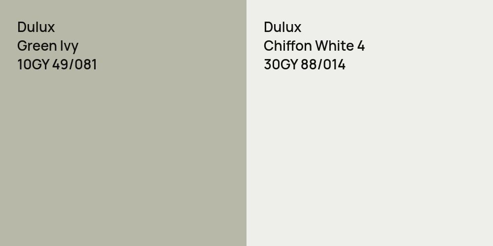 Dulux Green Ivy vs. Dulux Chiffon White 4