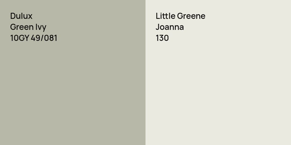 Dulux Green Ivy vs. Little Greene Joanna