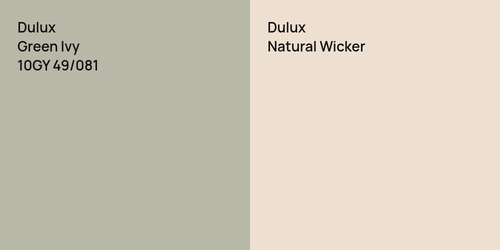 Dulux Green Ivy vs. Dulux Natural Wicker