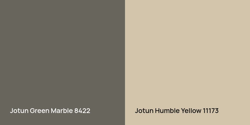 Jotun Green Marble vs. Jotun Humble Yellow