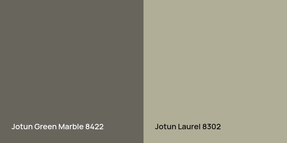 Jotun Green Marble vs. Jotun Laurel